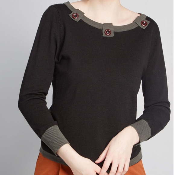 Modcloth Sweaters - Banned Apparel “Keeping Tabs” Top